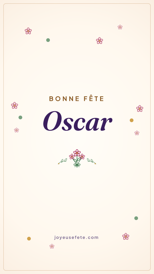 Image « Bonne fête Oscar » au format story