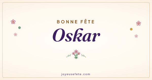 Image « Bonne fête Oskar » au format large