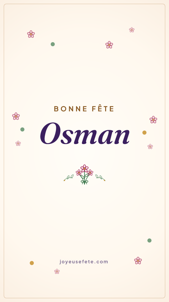 Image « Bonne fête Osman » au format story