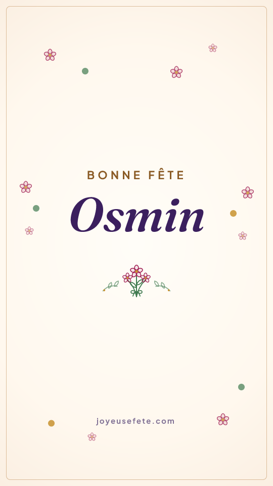 Image « Bonne fête Osmin » au format story