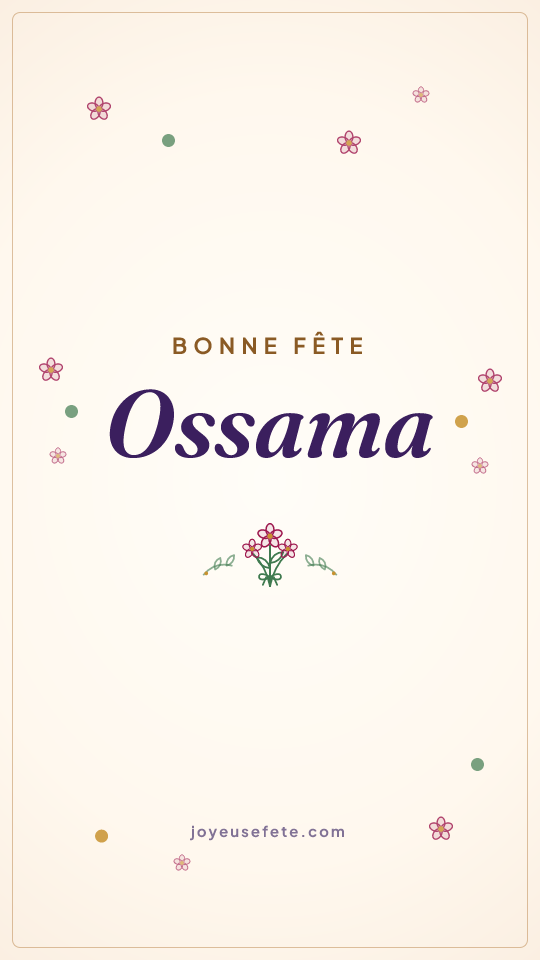 Image « Bonne fête Ossama » au format story