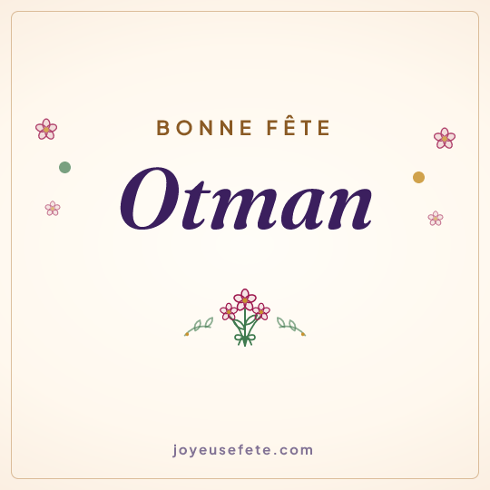 Image carrée « Bonne fête Otman » pour WhatsApp
