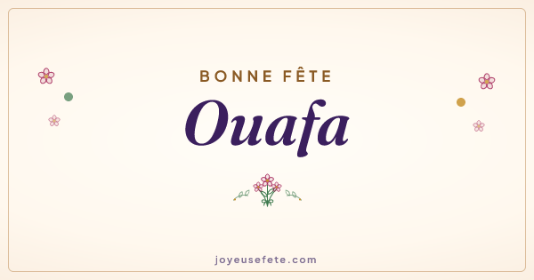 Image « Bonne fête Ouafa » au format large