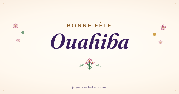 Image « Bonne fête Ouahiba » au format large