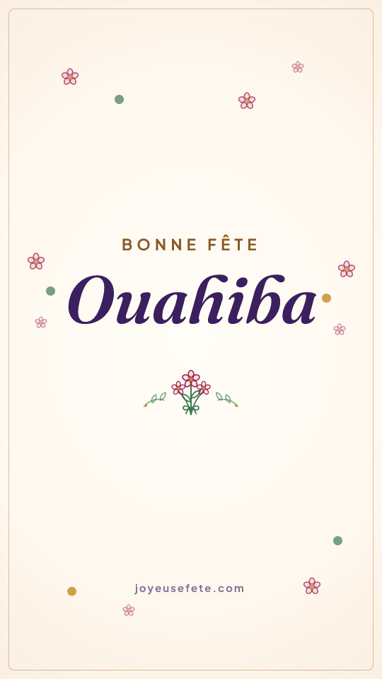 Image « Bonne fête Ouahiba » au format story
