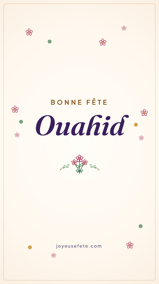 Image « Bonne fête Ouahid » au format story