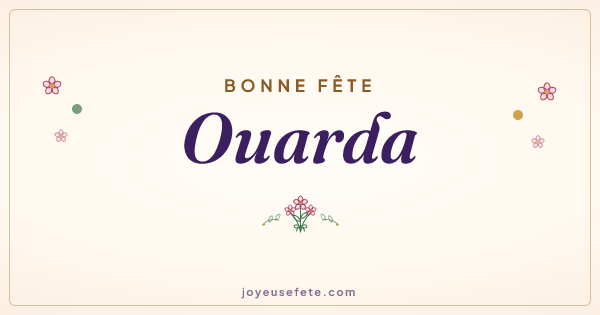 Image « Bonne fête Ouarda » au format large