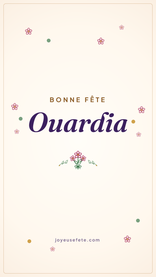 Image « Bonne fête Ouardia » au format story