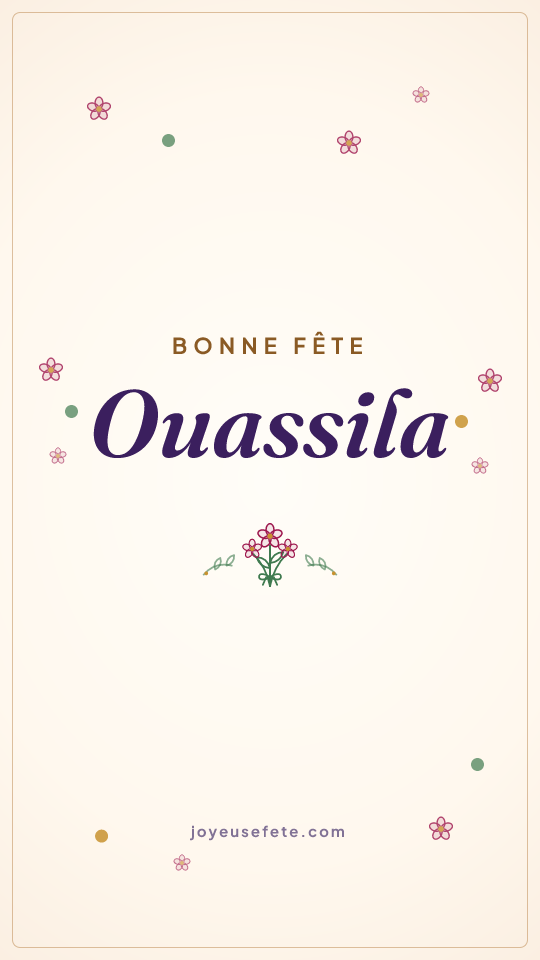 Image « Bonne fête Ouassila » au format story