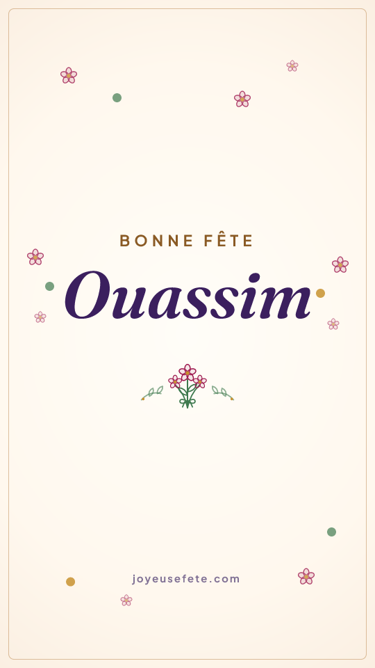 Image « Bonne fête Ouassim » au format story