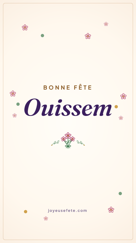 Image « Bonne fête Ouissem » au format story