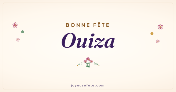 Image « Bonne fête Ouiza » au format large