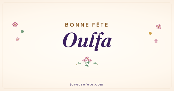 Image « Bonne fête Oulfa » au format large