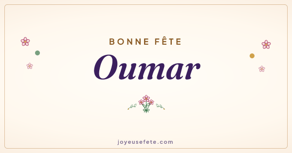 Image « Bonne fête Oumar » au format large