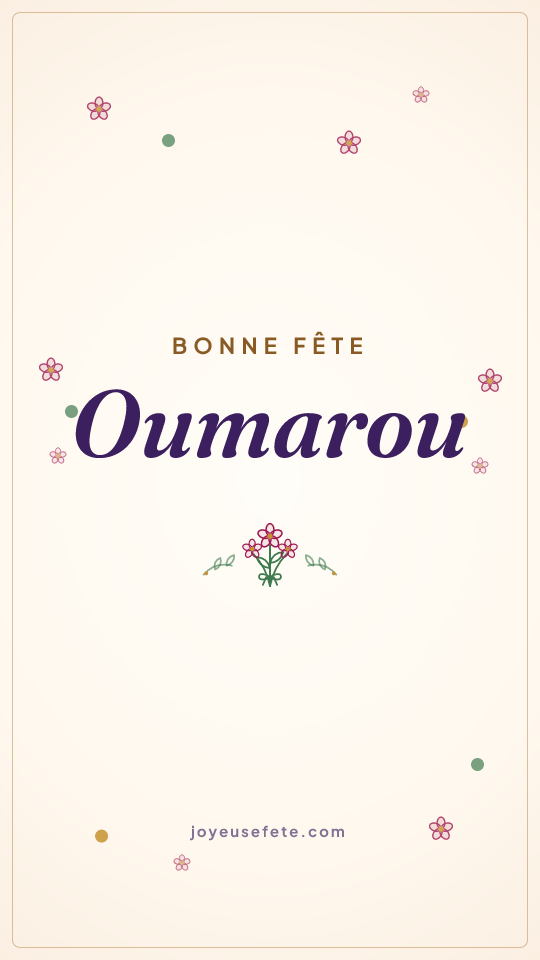 Image « Bonne fête Oumarou » au format story