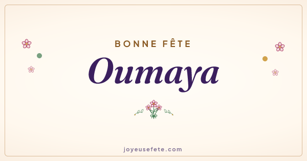 Image « Bonne fête Oumaya » au format large