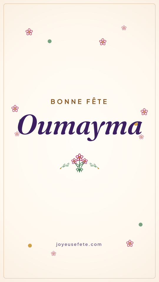 Image « Bonne fête Oumayma » au format story