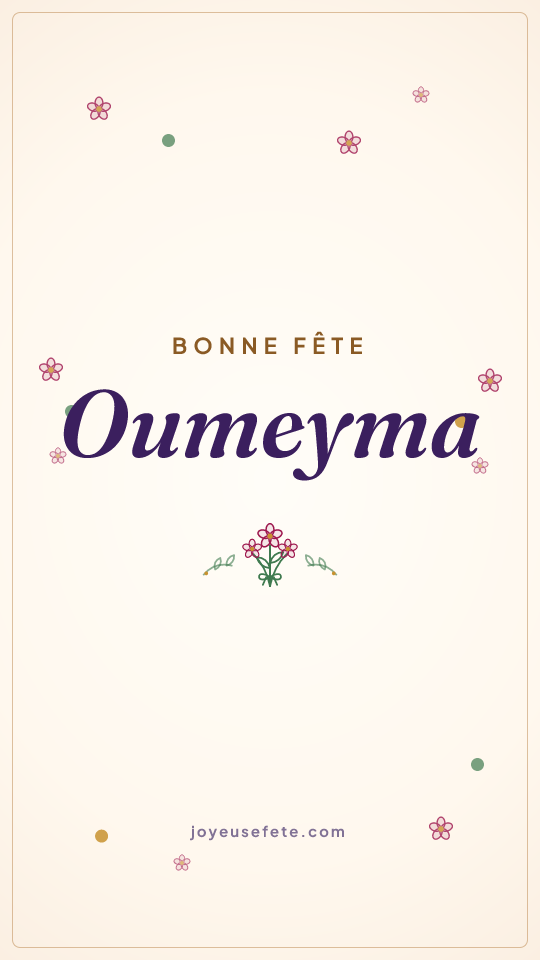 Image « Bonne fête Oumeyma » au format story
