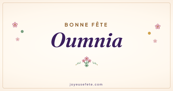 Image « Bonne fête Oumnia » au format large