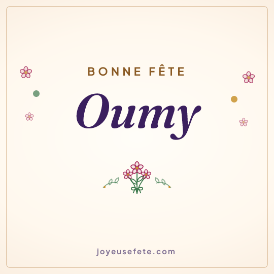 Image carrée « Bonne fête Oumy » pour WhatsApp