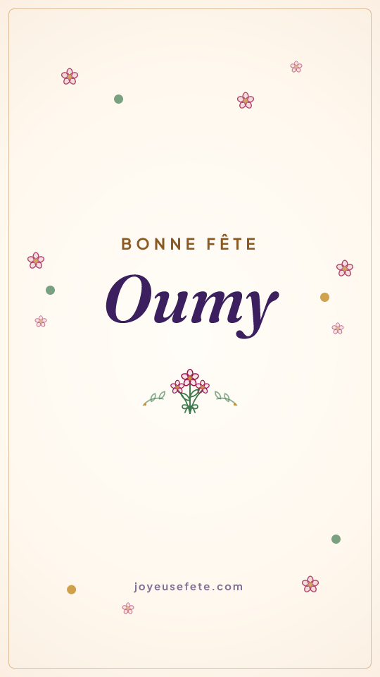 Image « Bonne fête Oumy » au format story