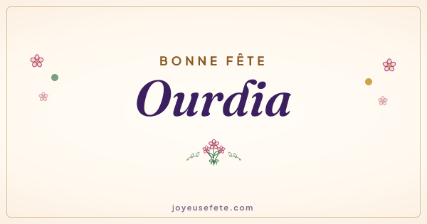 Image « Bonne fête Ourdia » au format large