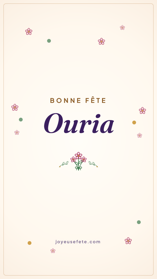 Image « Bonne fête Ouria » au format story