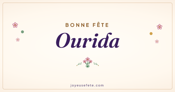 Image « Bonne fête Ourida » au format large