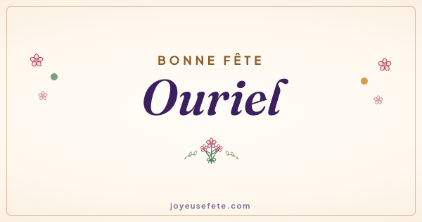 Image « Bonne fête Ouriel » au format large