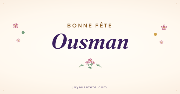 Image « Bonne fête Ousman » au format large
