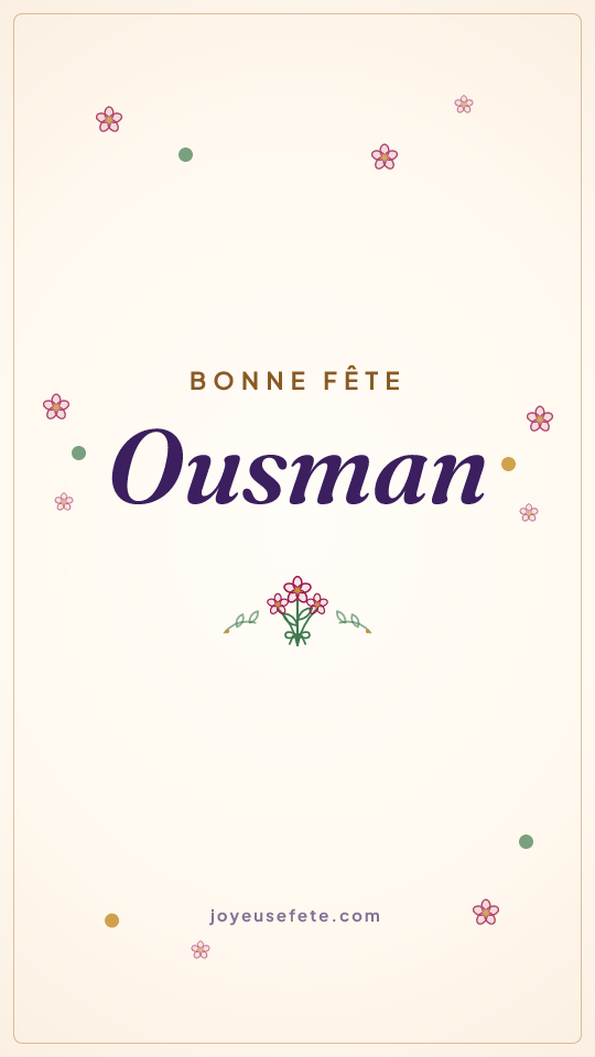 Image « Bonne fête Ousman » au format story