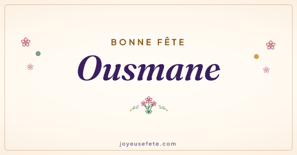 Image « Bonne fête Ousmane » au format large