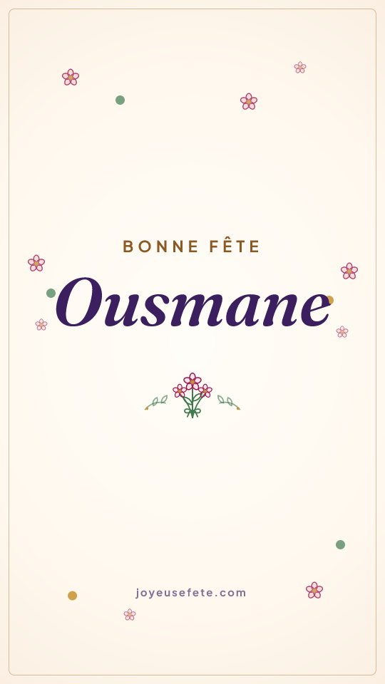 Image « Bonne fête Ousmane » au format story