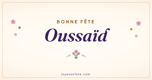 Image « Bonne fête Oussaïd » au format large