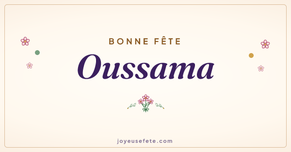 Image « Bonne fête Oussama » au format large