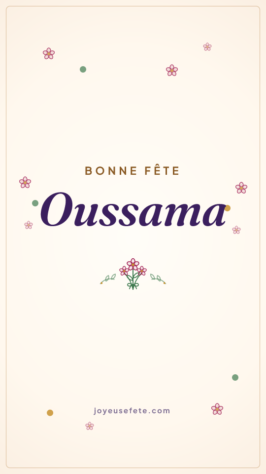 Image « Bonne fête Oussama » au format story