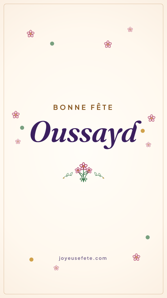 Image « Bonne fête Oussayd » au format story