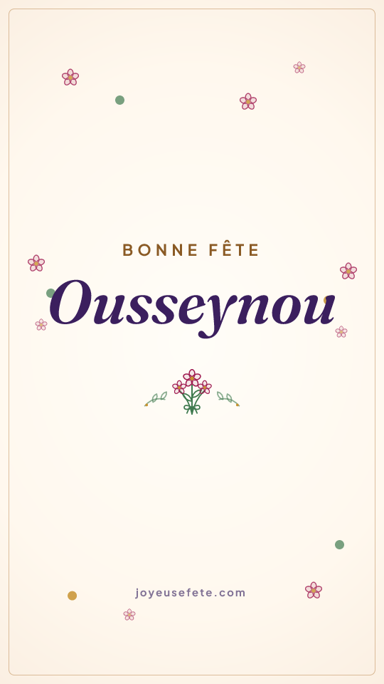 Image « Bonne fête Ousseynou » au format story