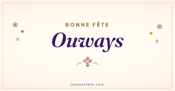 Image « Bonne fête Ouways » au format large