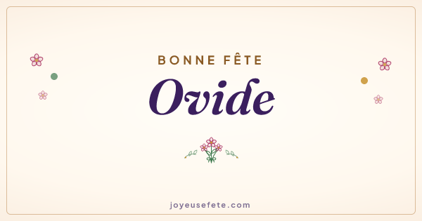 Image « Bonne fête Ovide » au format large