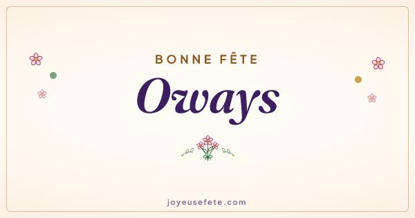 Image « Bonne fête Oways » au format large