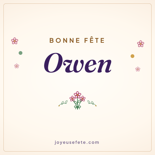 Image carrée « Bonne fête Owen » pour WhatsApp