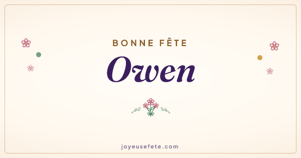 Image « Bonne fête Owen » au format large