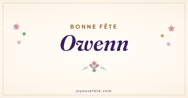 Image « Bonne fête Owenn » au format large