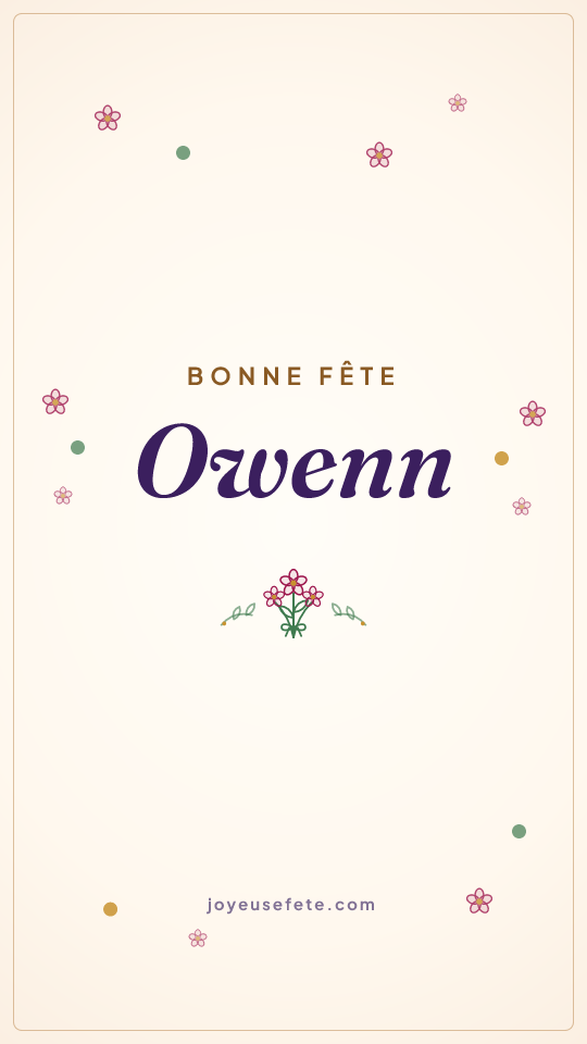 Image « Bonne fête Owenn » au format story