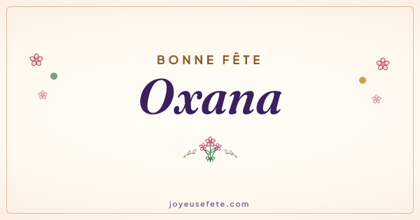 Image « Bonne fête Oxana » au format large