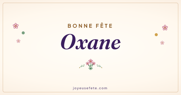 Image « Bonne fête Oxane » au format large