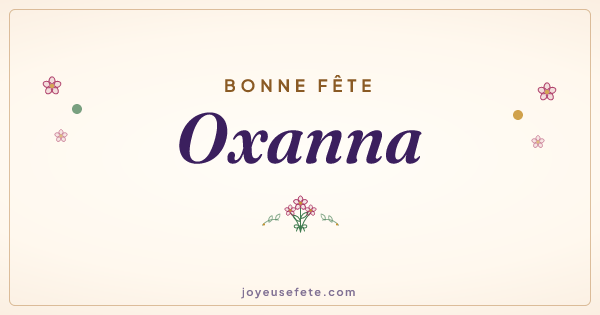 Image « Bonne fête Oxanna » au format large