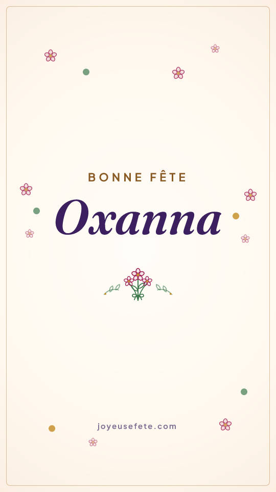 Image « Bonne fête Oxanna » au format story