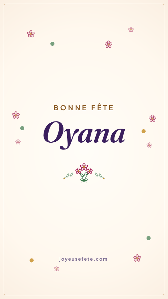 Image « Bonne fête Oyana » au format story